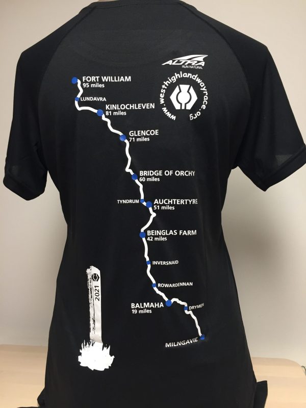 2021 Women's West Highland Way Tee shirt (Black)