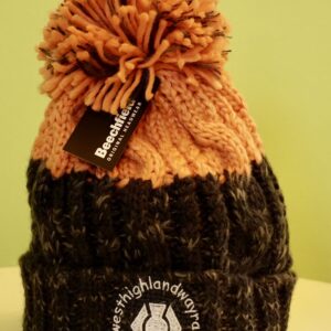 Multi Colour Adult West Highland Way Pom Pom Beanie Graphite/Blush